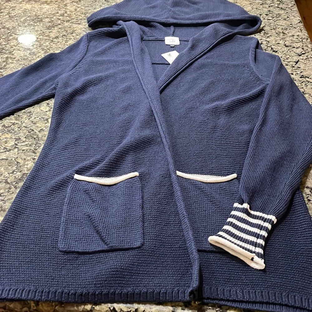 CAbi El Capitan Cardigan Navy Small NWT